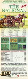 Advert for National, The (Cult Games) on the Commodore 64.