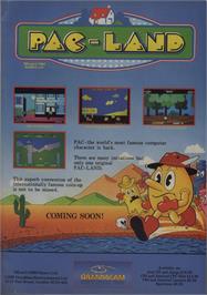 Advert for Pac-land on the Commodore 64.
