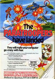 Advert for Paratroopers on the Commodore 64.