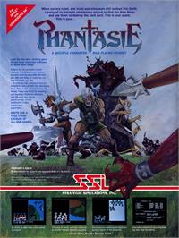 Advert for Phantasie on the Commodore Amiga.