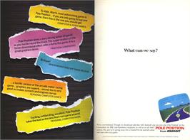 Advert for Pole Position (Atari) on the Commodore 64.