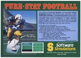 Advert for Pure-stat Football on the Commodore 64.