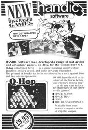 Advert for Q-hop on the Commodore 64.