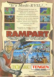 Advert for Rampart on the Commodore 64.