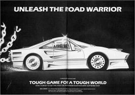 Advert for Road Warrior on the Commodore 64.