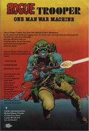 Advert for Rogue Trooper on the Commodore 64.