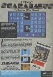 Advert for Scarabaeus on the Commodore 64.