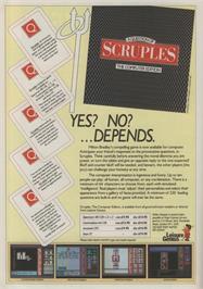 Advert for Scruples on the Commodore 64.