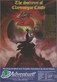 Advert for Sorcerer of Claymorgue Castle on the Commodore 64.
