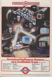 Advert for Star Commando on the Commodore 64.
