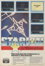 Advert for Starion on the Atari 8-bit.