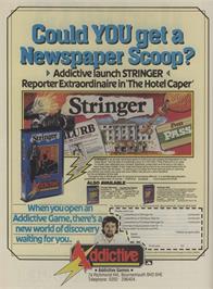 Advert for Stringer on the Commodore 64.