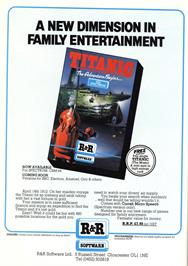 Advert for Titanic - The Adventure Begins... on the Commodore 64.