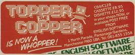 Advert for Topper The Copper on the Commodore 64.