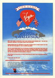 Advert for Trans-Atlantic Balloon Challenge on the Amstrad CPC.