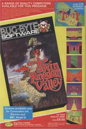 Advert for Twin Kingdom Valley on the Commodore 64.
