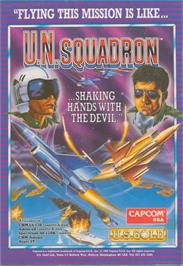 Advert for U.N. Squadron on the Commodore 64.