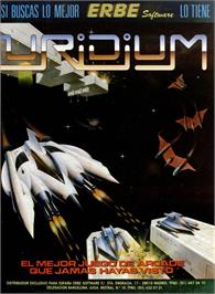 Advert for Uridium 2 on the Commodore 64.