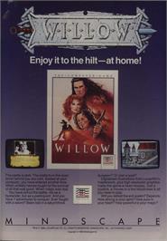 Advert for Willow on the Commodore 64.