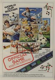Advert for World Cup Soccer (ShareData) on the Commodore 64.