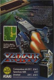 Advert for Xevious on the Commodore 64.