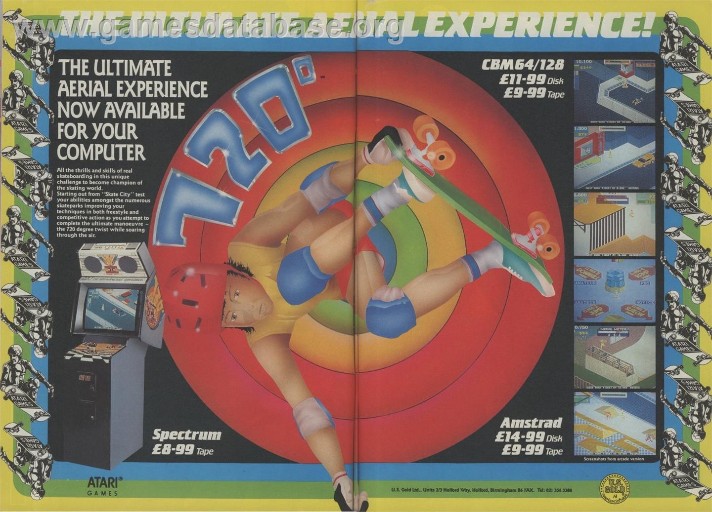720 Degrees - Commodore 64 - Artwork - Advert