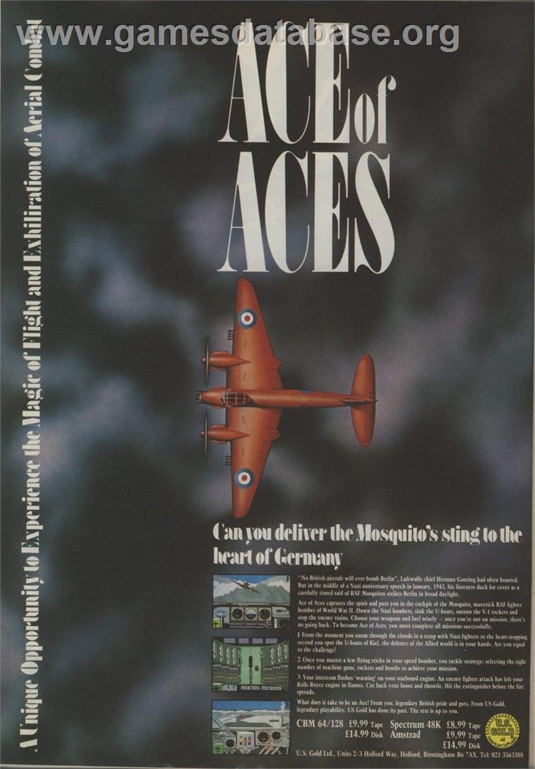 Ace of Aces - Sega Master System - Artwork - Advert