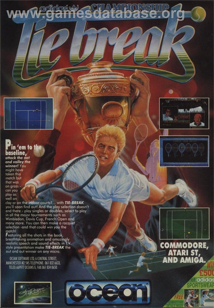 Adidas Championship Tie-Break - Commodore 64 - Artwork - Advert