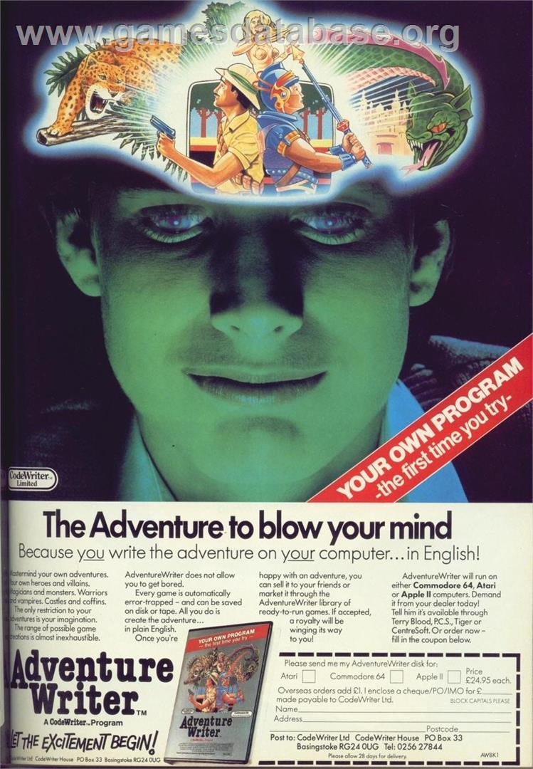 Adventure Writer - Commodore 64 - Artwork - Advert