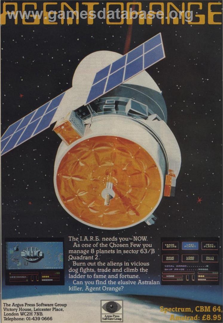 Agent Orange - Commodore 64 - Artwork - Advert