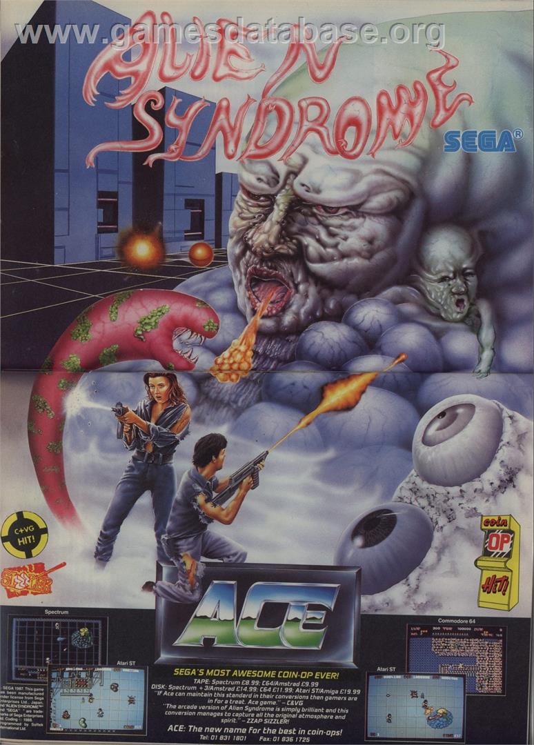Alien Syndrome - Commodore 64 - Artwork - Advert