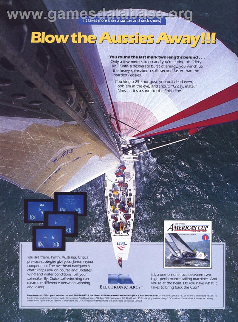 America's Cup - Commodore 64 - Artwork - Advert