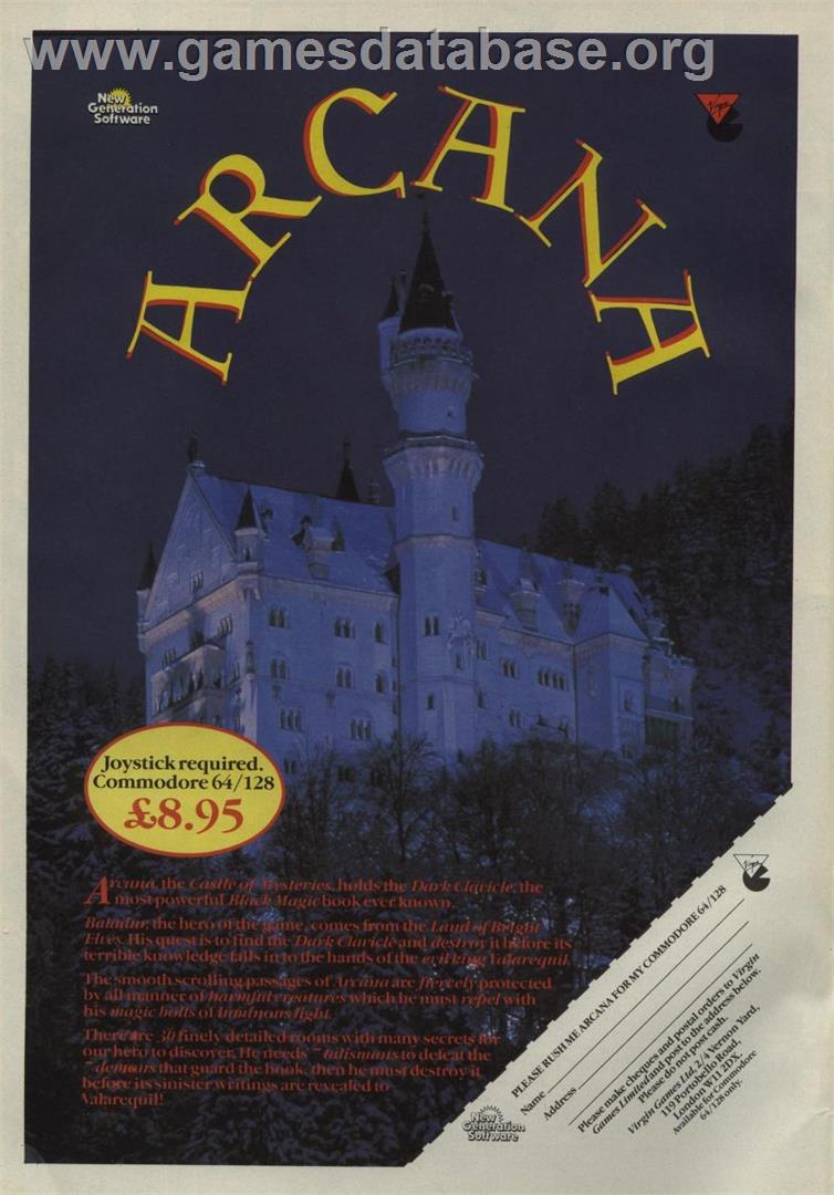 Arcana - Nintendo SNES - Artwork - Advert
