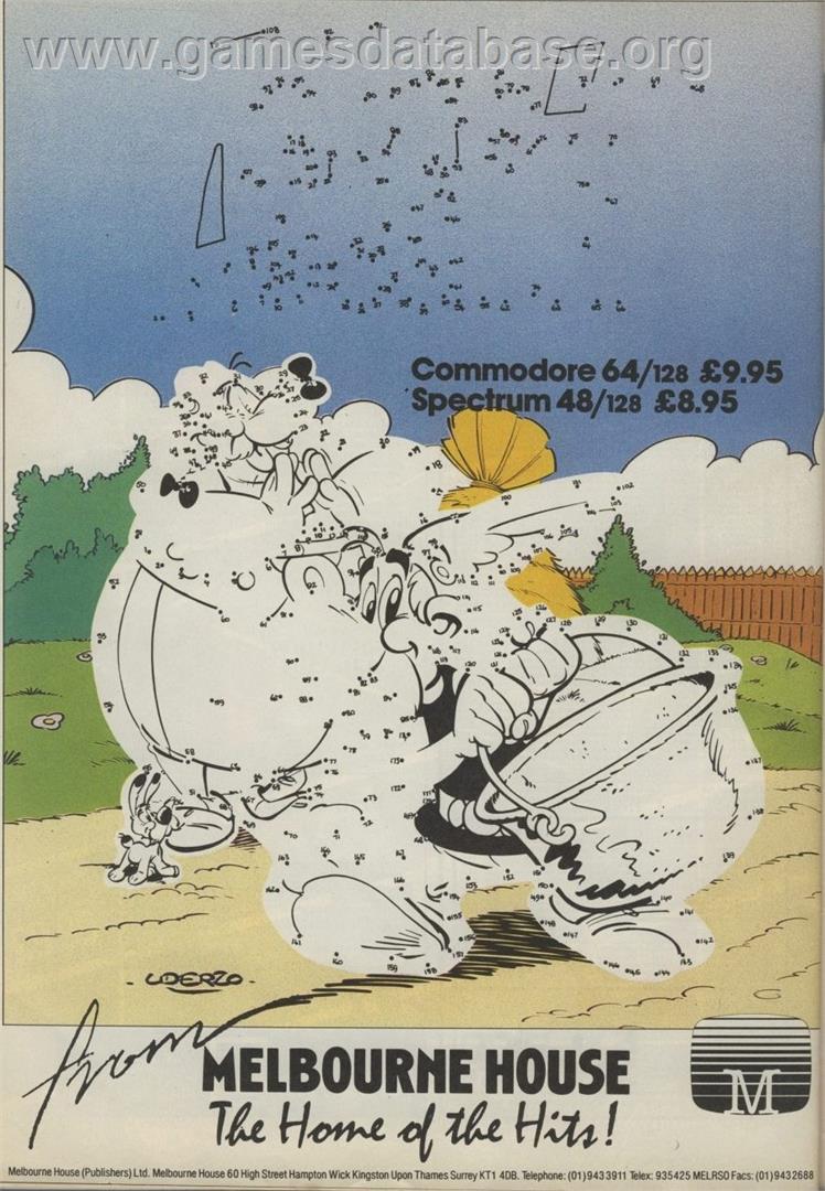 Asterix - Commodore 64 - Artwork - Advert