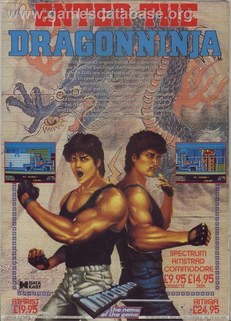 Bad Dudes Vs Dragon Ninja - Amstrad CPC - Artwork - Advert