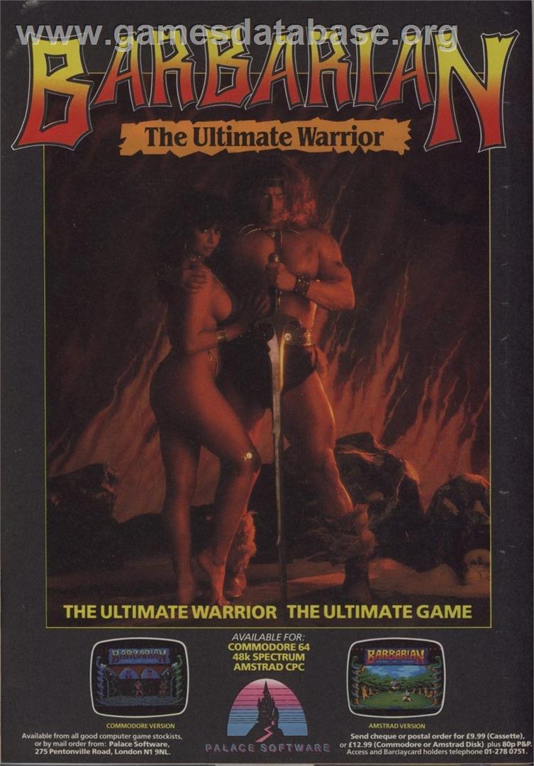 Barbarian - The Ultimate Warrior - SNK Neo-Geo Pocket Color - Artwork - Advert