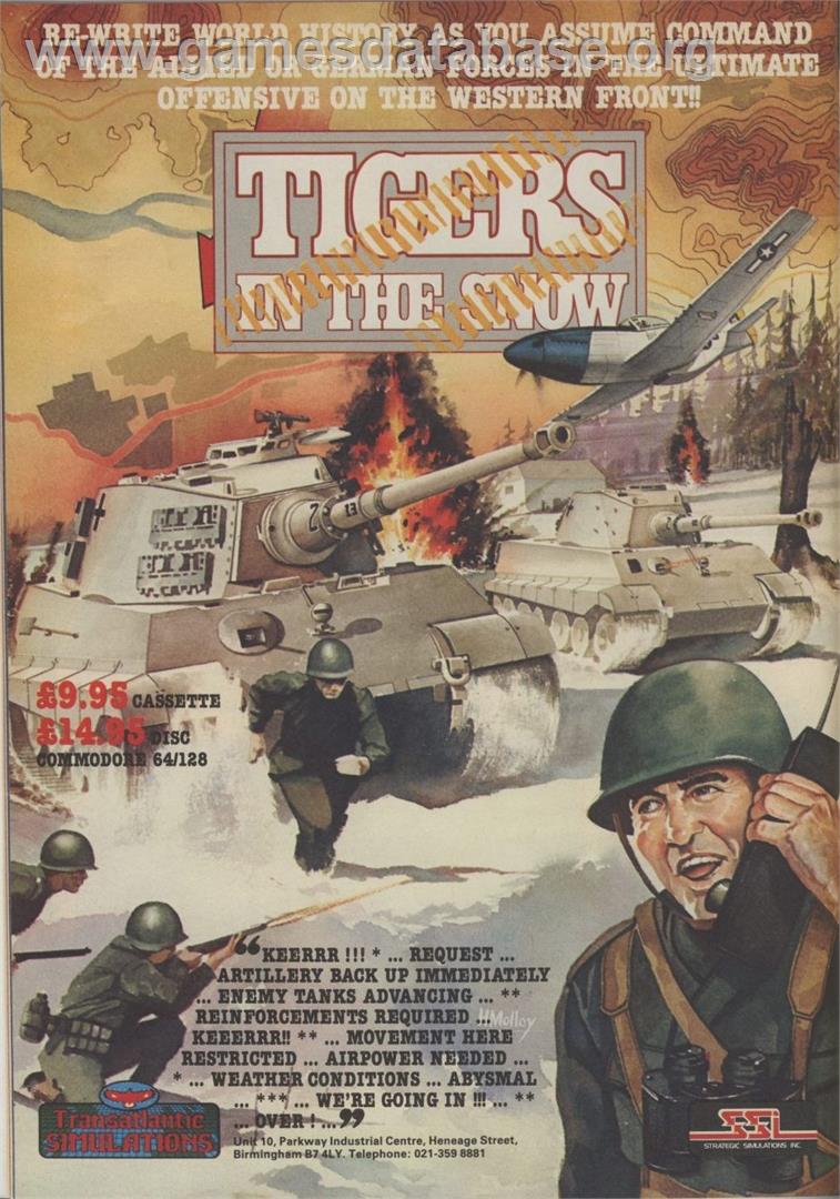 Battle Of The Bulge, The - Tigers In The Snow - Atari 8-bit - Artwork - Advert