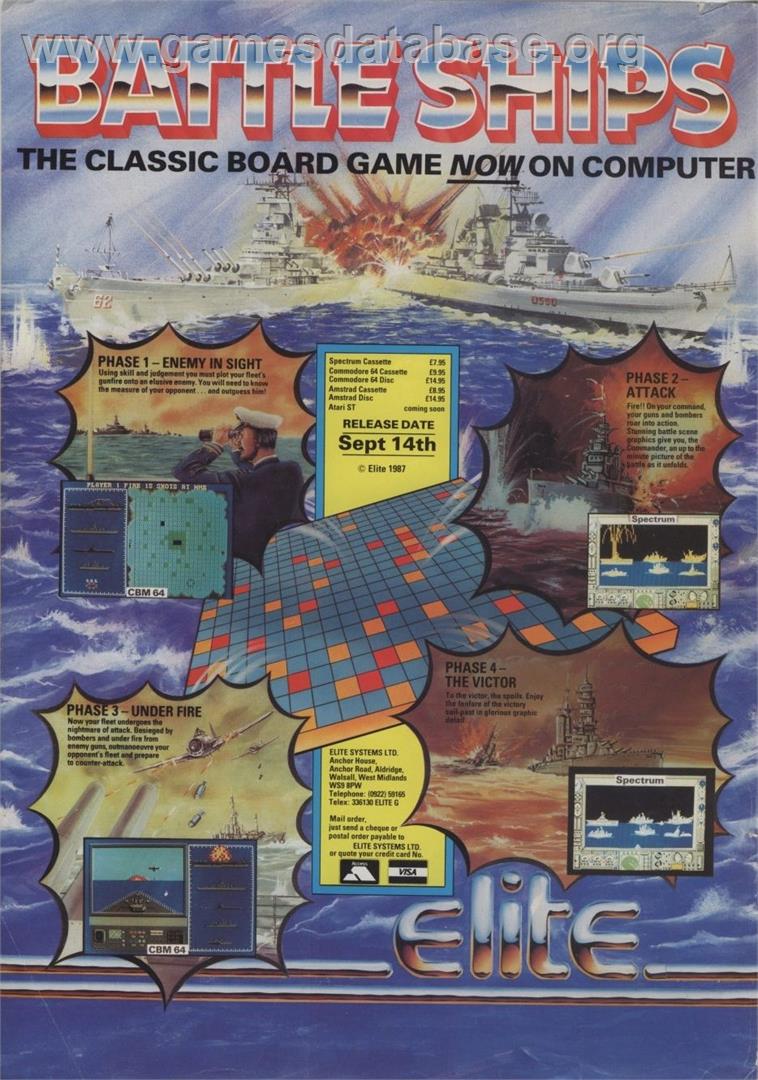 Battle Ships - Amstrad CPC - Artwork - Advert