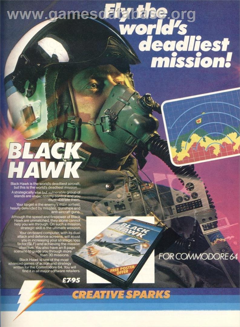 Black Hawk - Commodore 64 - Artwork - Advert