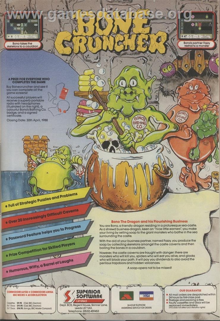 BoneCruncher - Acorn BBC Micro - Artwork - Advert