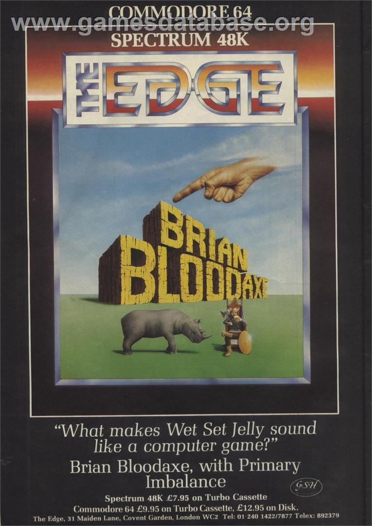 Brian Bloodaxe - Commodore 64 - Artwork - Advert