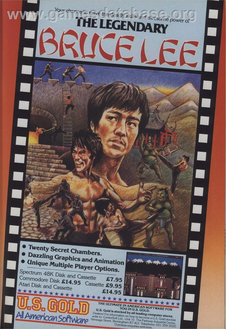 Bruce Lee - Atari 8-bit - Artwork - Advert
