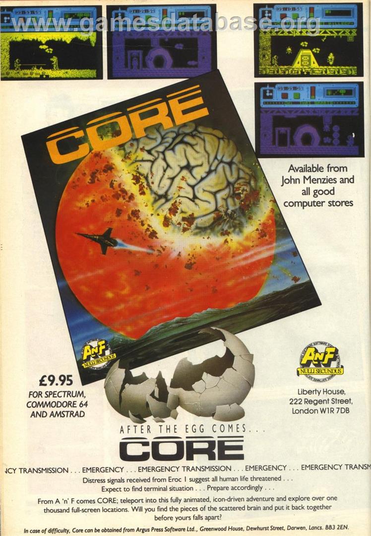 CORE - Commodore 64 - Artwork - Advert