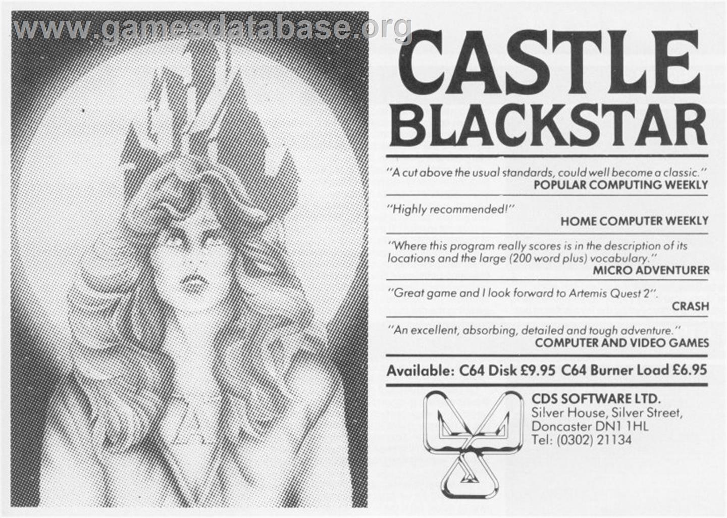 Castle Blackstar - Amstrad CPC - Artwork - Advert