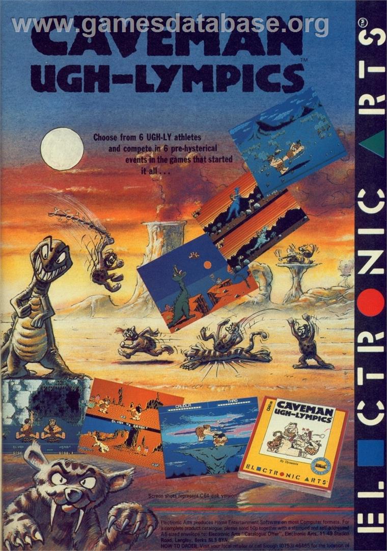 Caveman Ugh-Lympics - Commodore 64 - Artwork - Advert