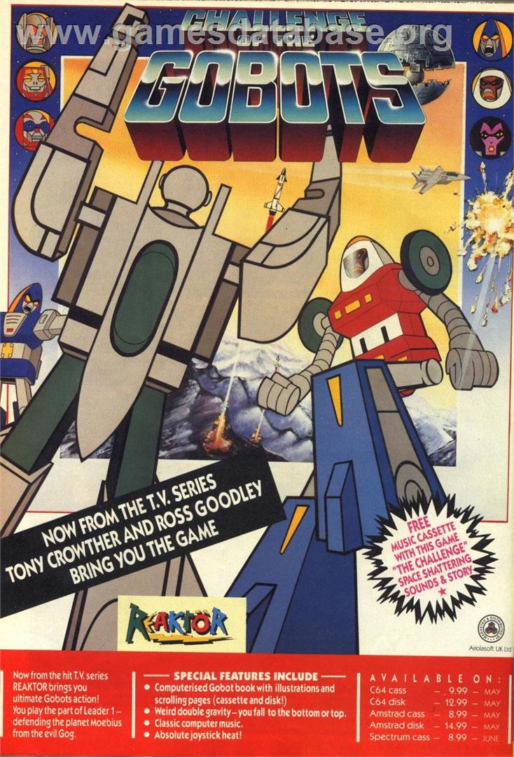 Challenge of the Gobots - Commodore 64 - Artwork - Advert