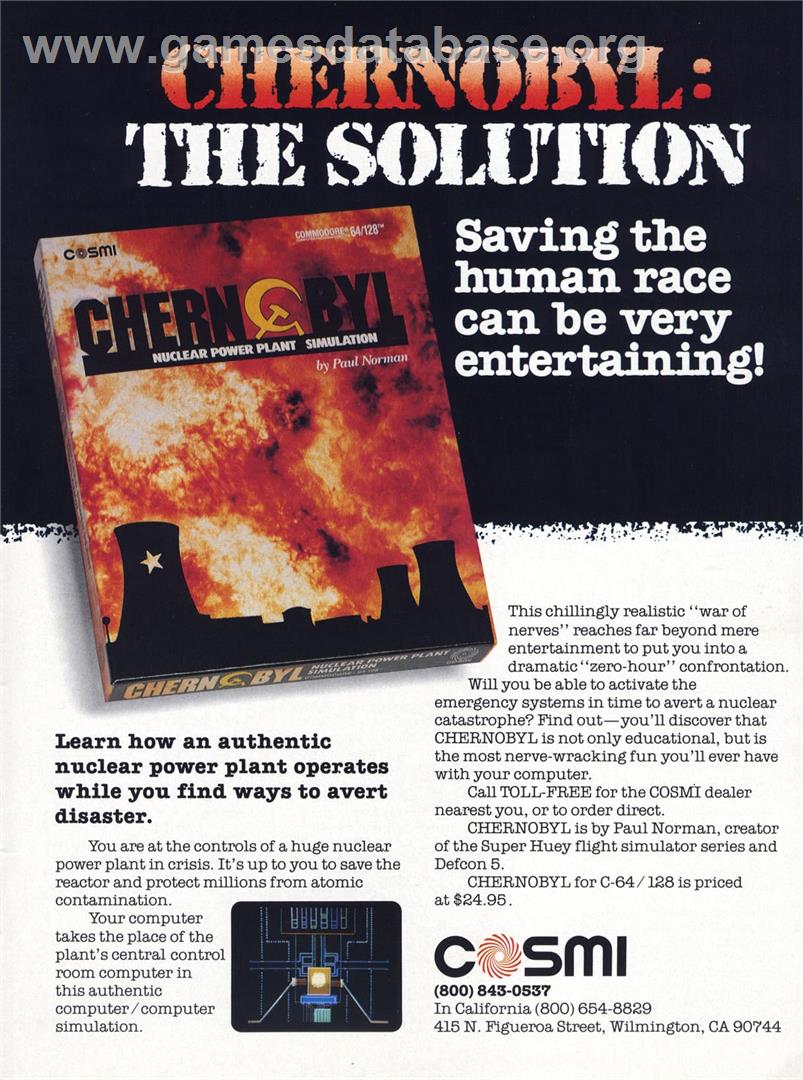 Chernobyl - Commodore 64 - Artwork - Advert