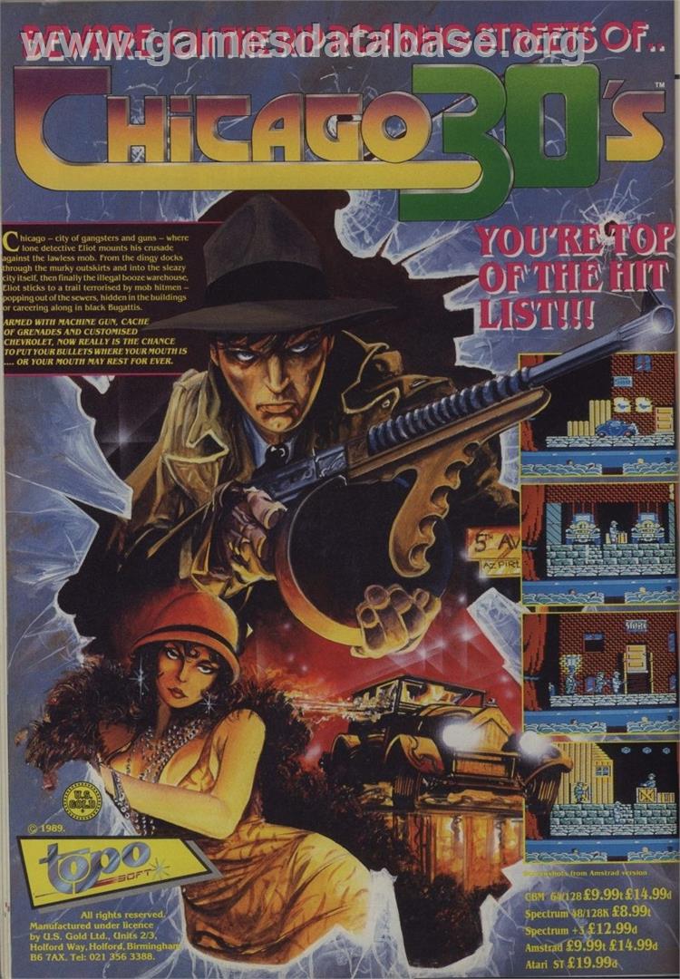 Chicago 30's - Commodore 64 - Artwork - Advert