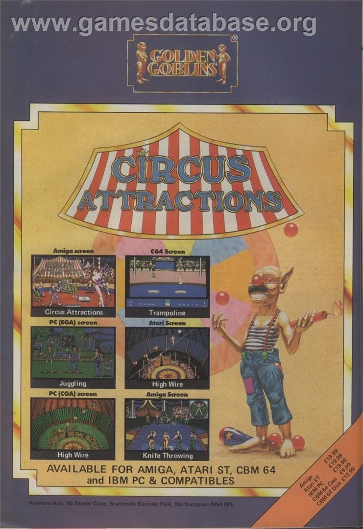Circus Attractions - Commodore 64 - Artwork - Advert