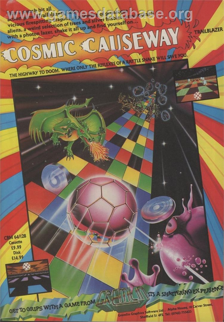Cosmic Causeway: Trailblazer II - Commodore 64 - Artwork - Advert